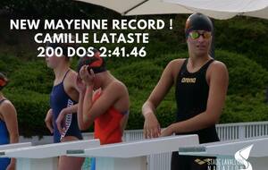 Nouveau record de la Mayenne 200 Dos pour Camille Lataste