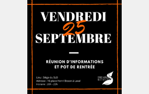 Réunion d'information et pot de rentrée