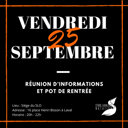Réunion d'information et pot de rentrée