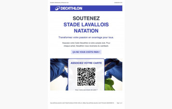 Aider le club grâce à votre carte Décathlon !