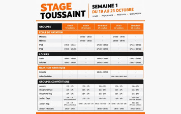 Stage de la Toussaint