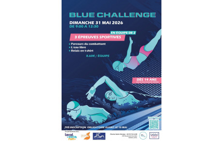 Participez au Blue Challenge le 31 mai à la piscine Saint Nicolas !