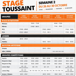 Stage de la Toussaint