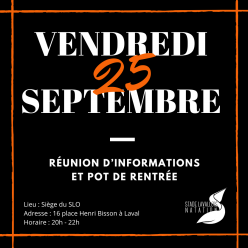Réunion d'information et pot de rentrée